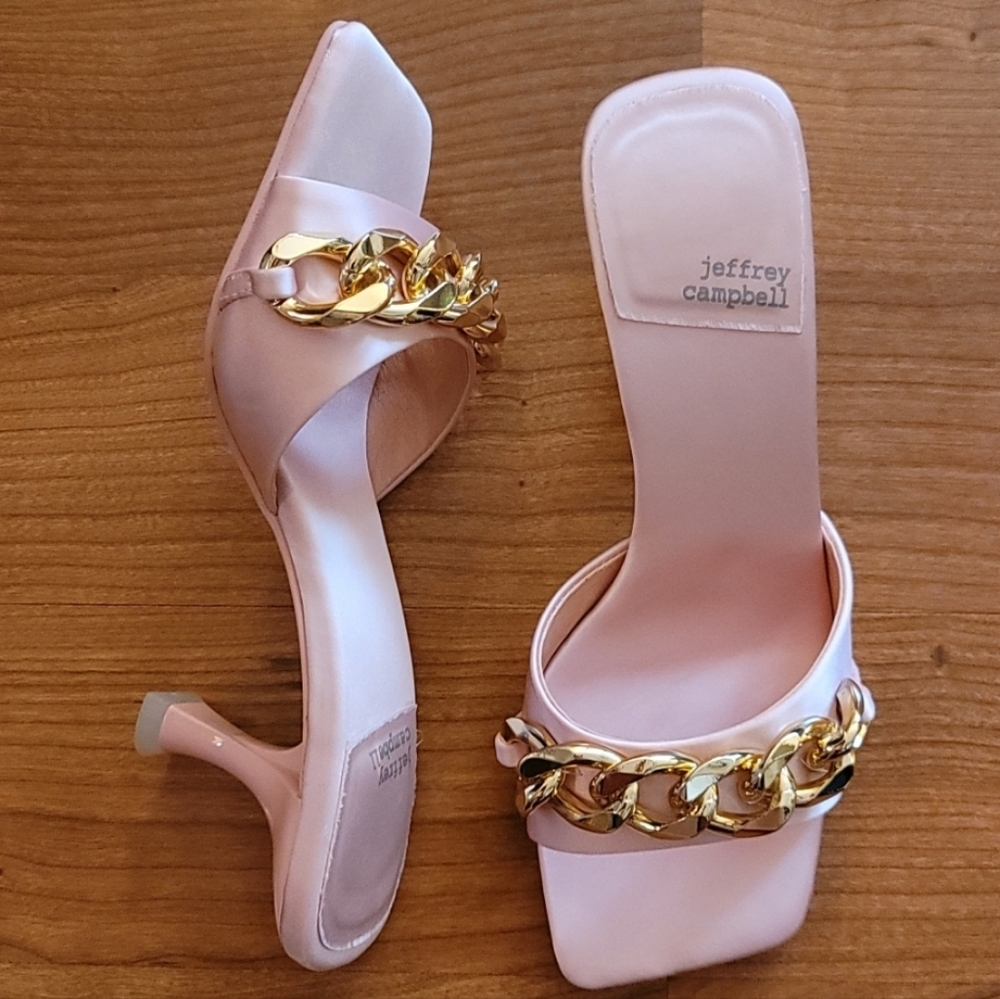 JEFFREY CAMPBELL Mr Big Chain Slide Sandal - Picture 1 of 7
